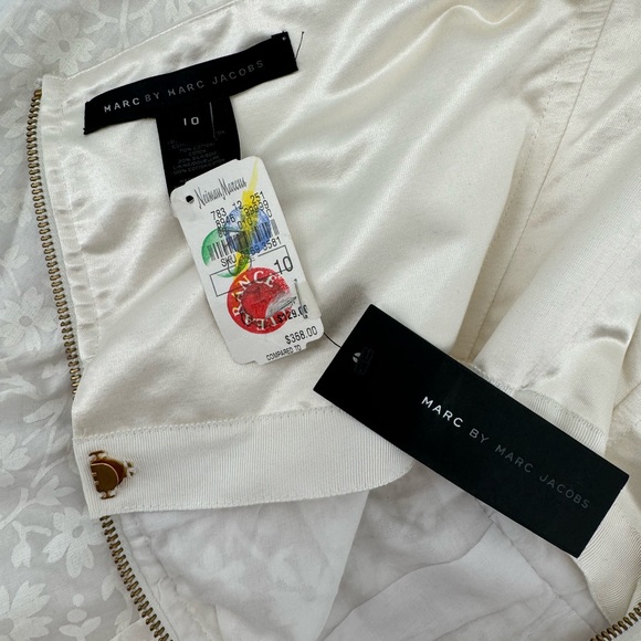 Marc by Marc Jacobs Floral Cotton Strapless Dress with Ruched Bodice - Size 10 - Picture 10 of 12